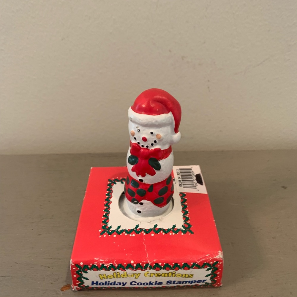 Vintage Holiday Snowman Cookie Stamper